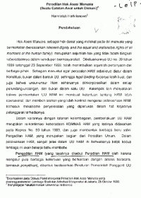 Peradilan Hak Asasi Manusia ( Suatu catatan awal untuk  diskusi)