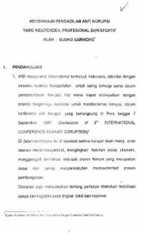 Membangun pengadilan anti korupsi yang independen, profesional dan efektif