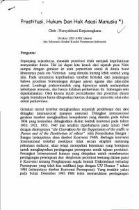 Prostitusi, Hukum dan Hak Asasi Manusia