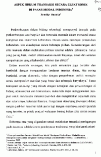 Aspek hukum transaksi secara elektronik di pasar modal Indonesia