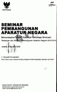 Reformasi birokrasi untuk perbaikan iklim usaha  : Pokok-pokok Pikiran Kadin Indonesia