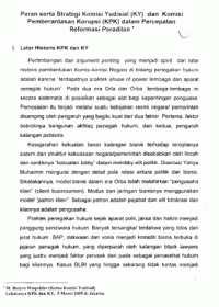 Peran serta strategi Komisi Yudisial (KY) dan Komisi Pemberantasan Korupsi (KPK) dalam percepatan reformasi peradilan.