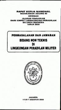 Permasalahan dan jawaban bidang non teknis di lingkungan peradilan militer