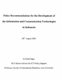 Policy recommendations for the development of the information and communication technologies in Indonesia