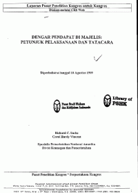 Dengar pendapat di majelis : Petunjuk pelaksanaan dan tatacara